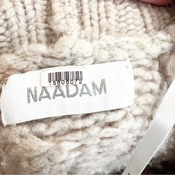 NAADAM Chunky Cable Cardigan Wool Size Medium - Picture 9 of 12